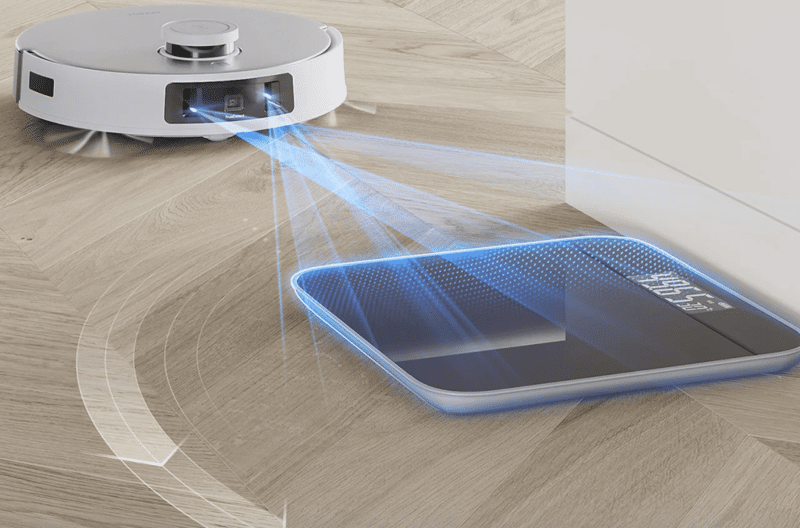 Die Funktionsweise der TrueDetect 3D-Hinderniserkennung ist zu sehen.